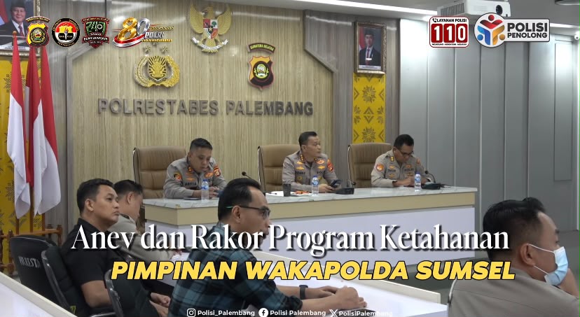 Kapolrestabes Palembang Ikuti Anev dan Rakor Program Ketahanan Pangan, Perkuat Sinergi dan Evaluasi Pelaksanaan Program