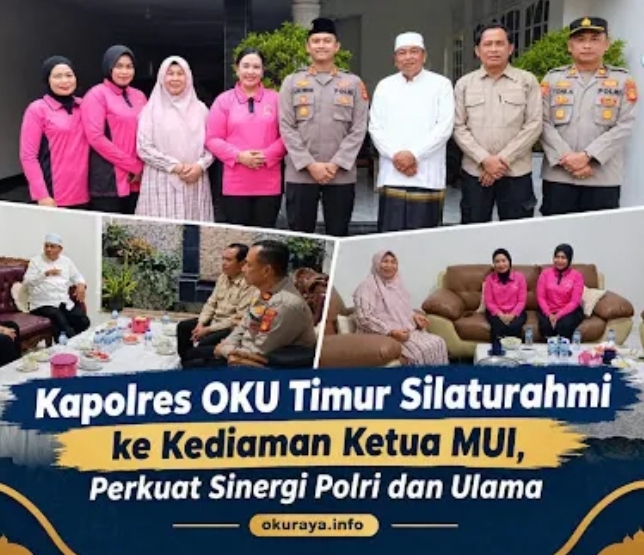 Kapolres OKU Timur Silaturahmi ke Kediaman Ketua MUI, Perkuat Sinergi Polri dan Ulama