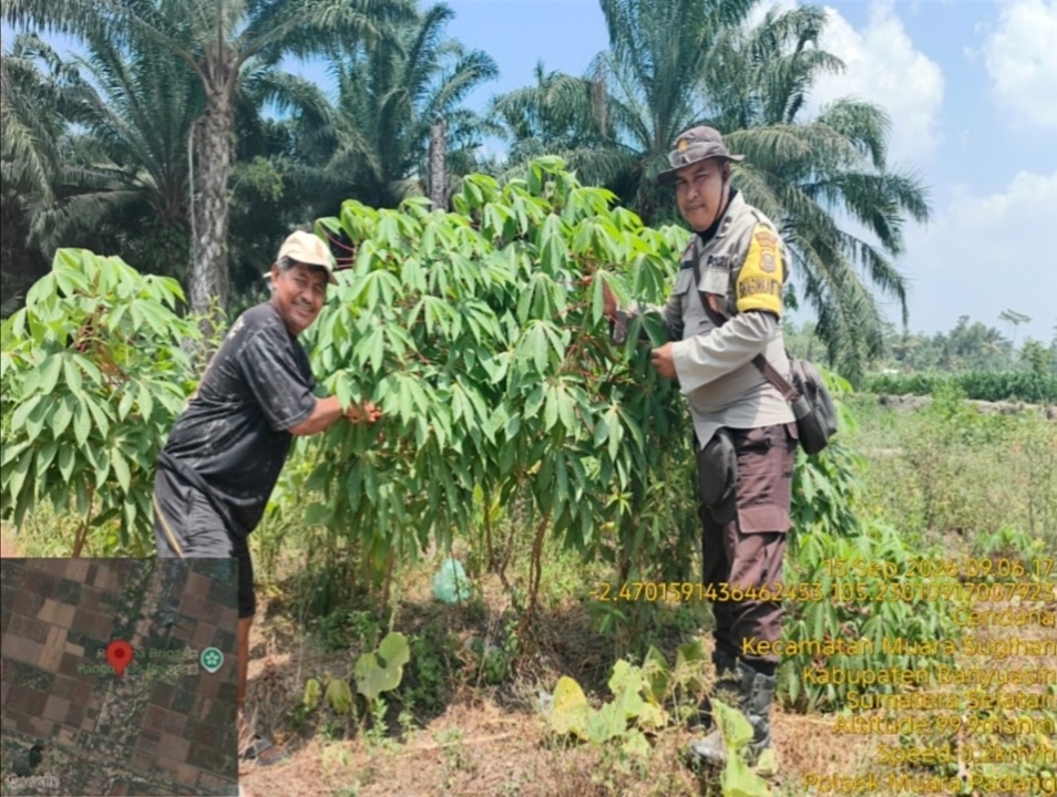 Pekarangan Produktif Untuk Penopang Ketahanan Pangan, oleh Aipda M. Hanafi, SH, Ajak Warga Desa Rejosari Kec. Muara Sugihan Dukung P2B