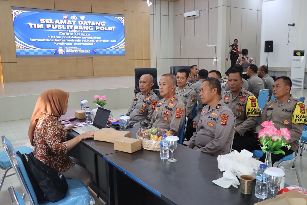 Puslitbang Polri Teliti Peran Polri dalam Mewujudkan Kamseltibcarlantas Berbasis Edukasi, Teknologi dan Kemitraan di Polres Ogan Ilir