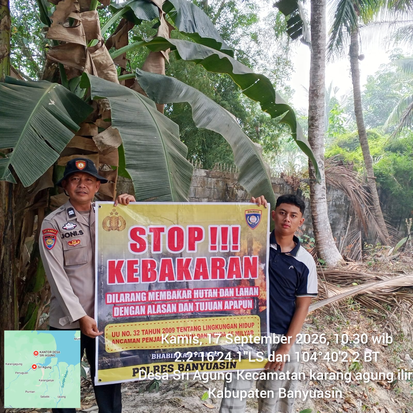 Dorong Ketahanan Pangan, Bhabinkamtibmas Rambutan Gerakkan Program P2B di Desa Durian Gadis