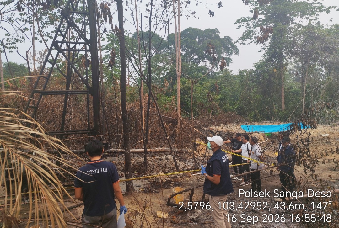 Rig Illegal Drilling Terbakar di Sanga Desa Muba, Dua Pekerja Meninggal Dunia dan Satu Luka-luka