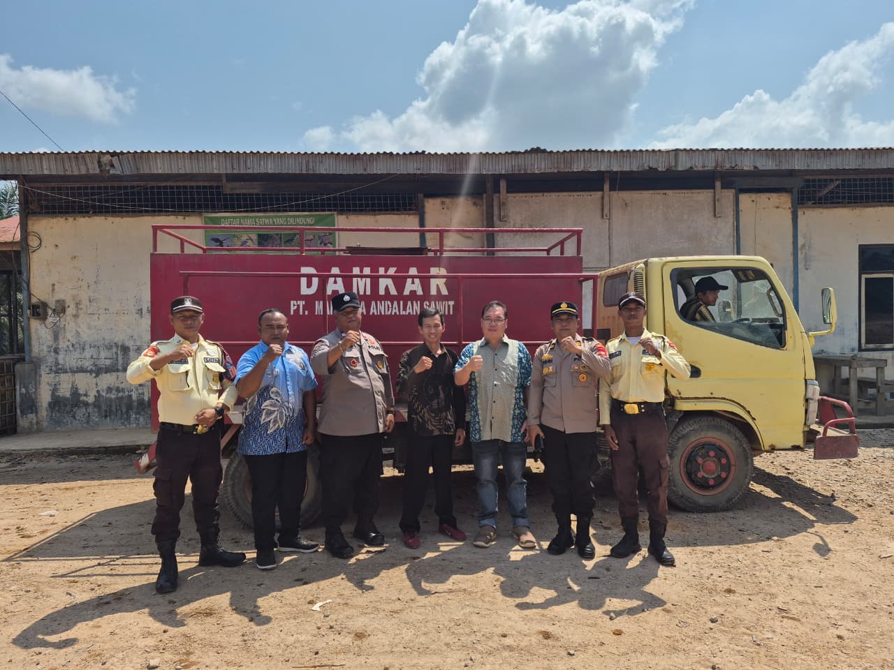 Satbinmas Polres Banyuasin Asistensi Satpam dan Cek Kesiapan Sarana Karhutla