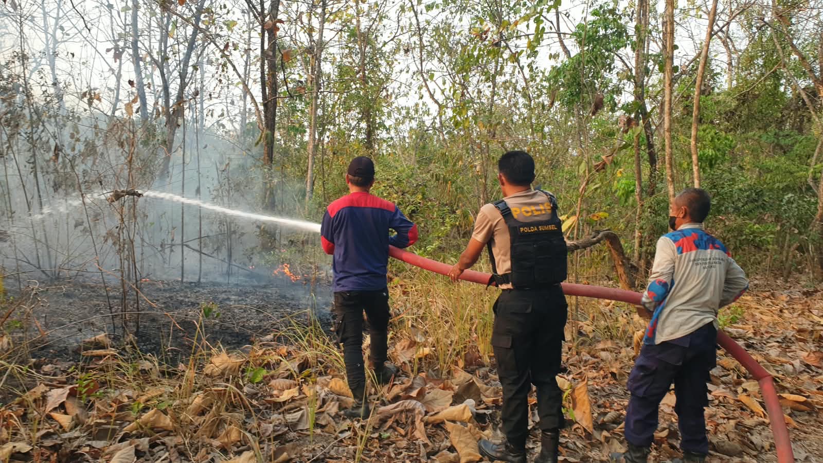 Kapolsek Baturaja Barat: Kebakaran Lahan Terjadi di Samping Hotel Silabung, Api Berhasil Dipadamkan