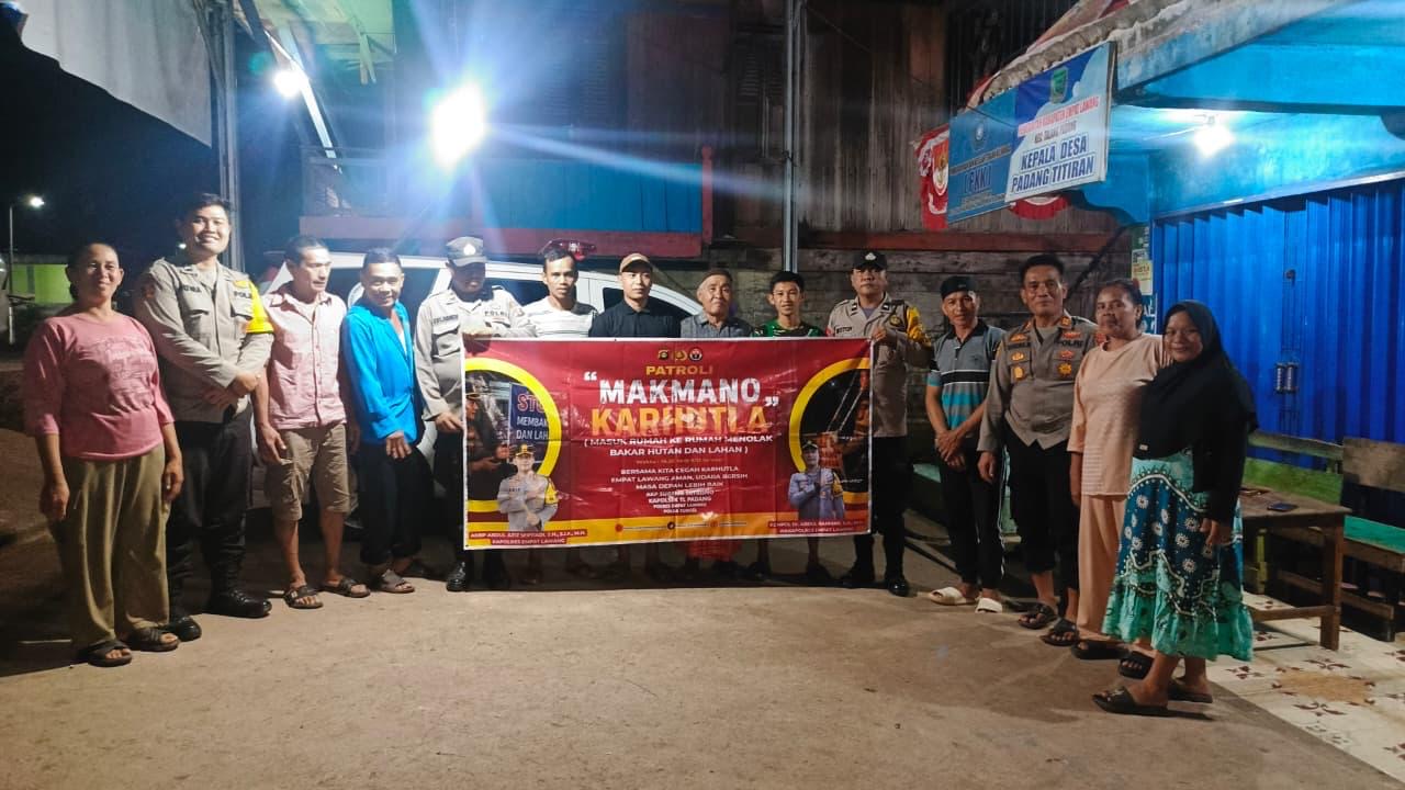 Cegah Karhutlah, Polsek Talang Padang Imbau Warga Tak Buka Lahan dengan Cara Dibakar