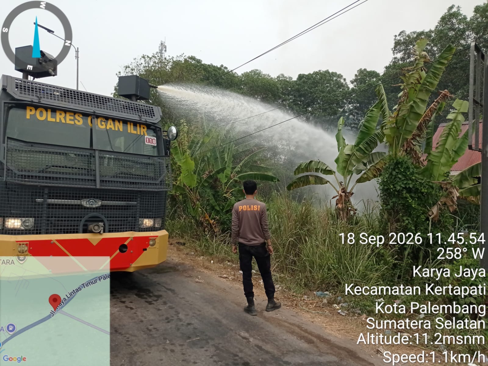 AWC Diterjunkan, Api Karhutla di Sungai Rambutan Langsung Padam - Polres Ogan Ilir Masih Tangani 11 Titik Hotspot