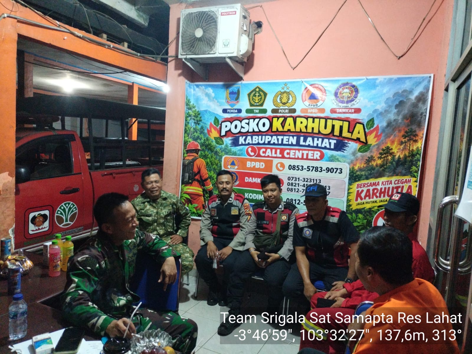 Sat Samapta Polres Lahat Hadiri Rakor Posko Karhutla, Perkuat Sinergi Penanggulangan Kebakaran