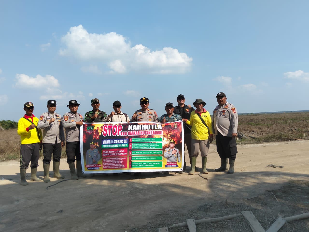 Tiga Kali Patroli, Polsek Air Sugihan Sasar Wilayah Rawan Karhutla di Banyu Biru