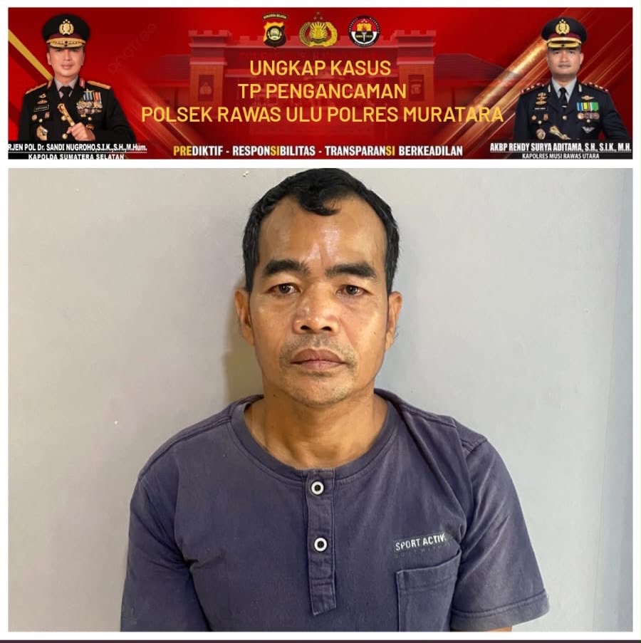 Polsek Rawas Ulu Amankan Pria Diduga Lakukan Pengancaman di Desa Jangkat Muratara