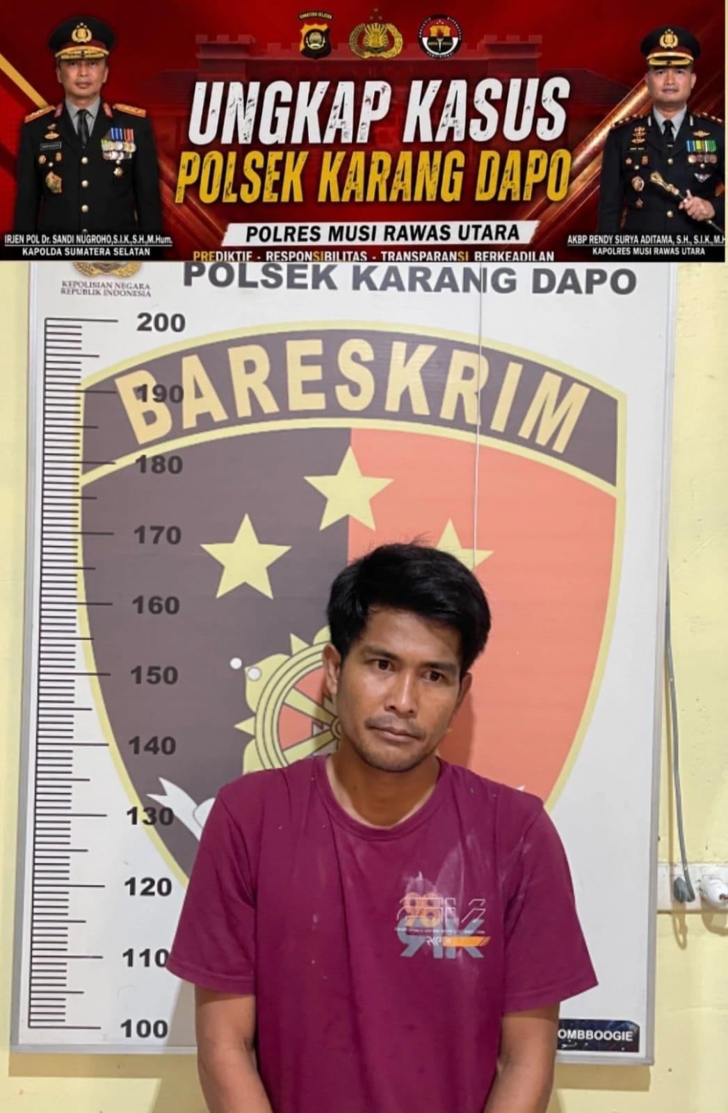 Polsek Karang Dapo Amankan Pria Diduga Aniaya Pasangan, Korban Alami Memar di Kepala