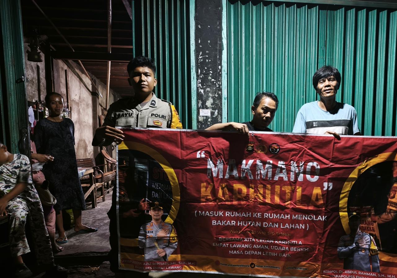 Cegah Karhutlah, Polsek Muara Pinang Gencarkan Program Makmano dari Rumah ke Rumah