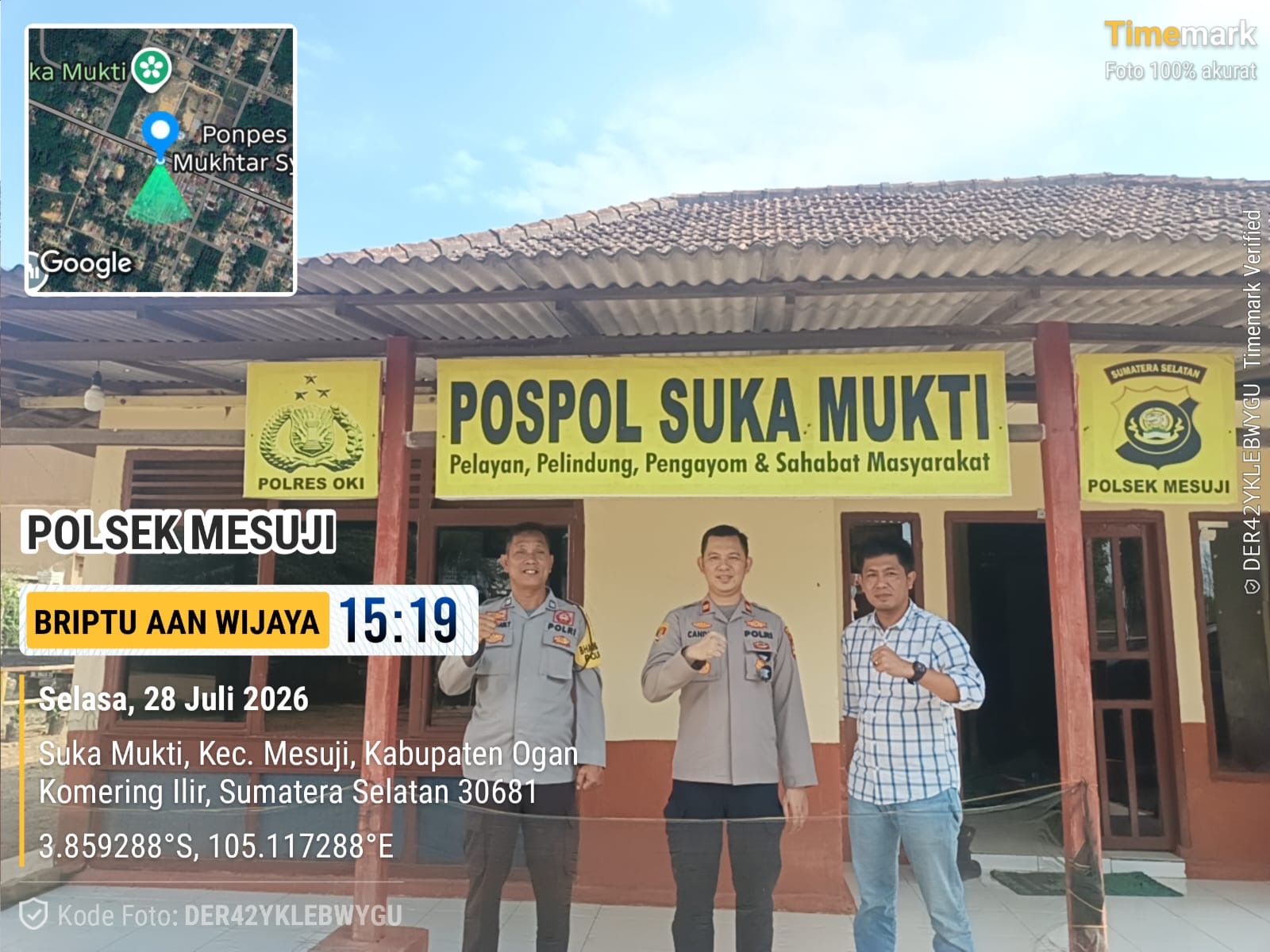 Kapolsek Mesuji Cek Kesiapan Pos Pol Sukamukti, Perkuat Pelayanan dan Harkamtibmas
