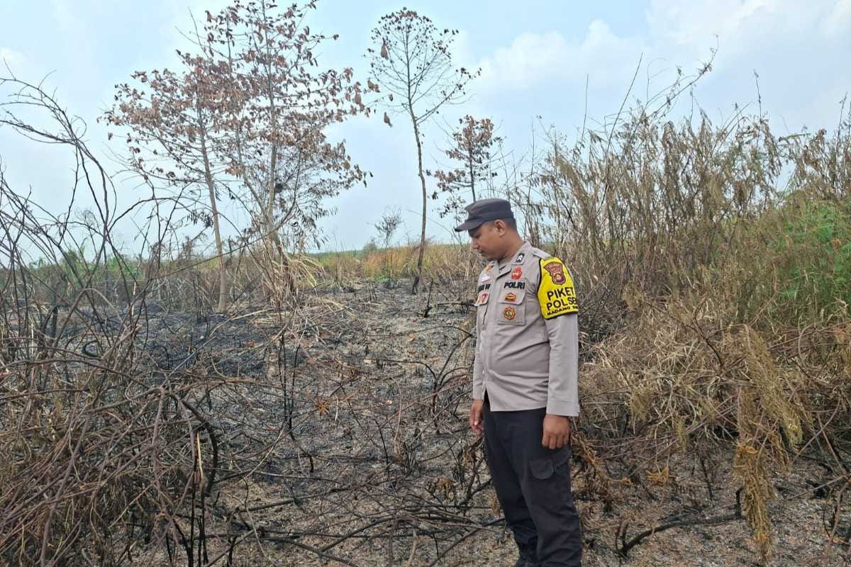 Polsek Madang Suku I Cek Titik Hotspot di Gunung Terang