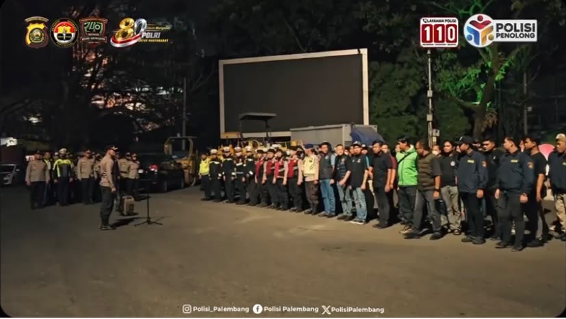 KRYD Polrestabes Palembang Amankan 107 Motor Terlibat Balap Liar