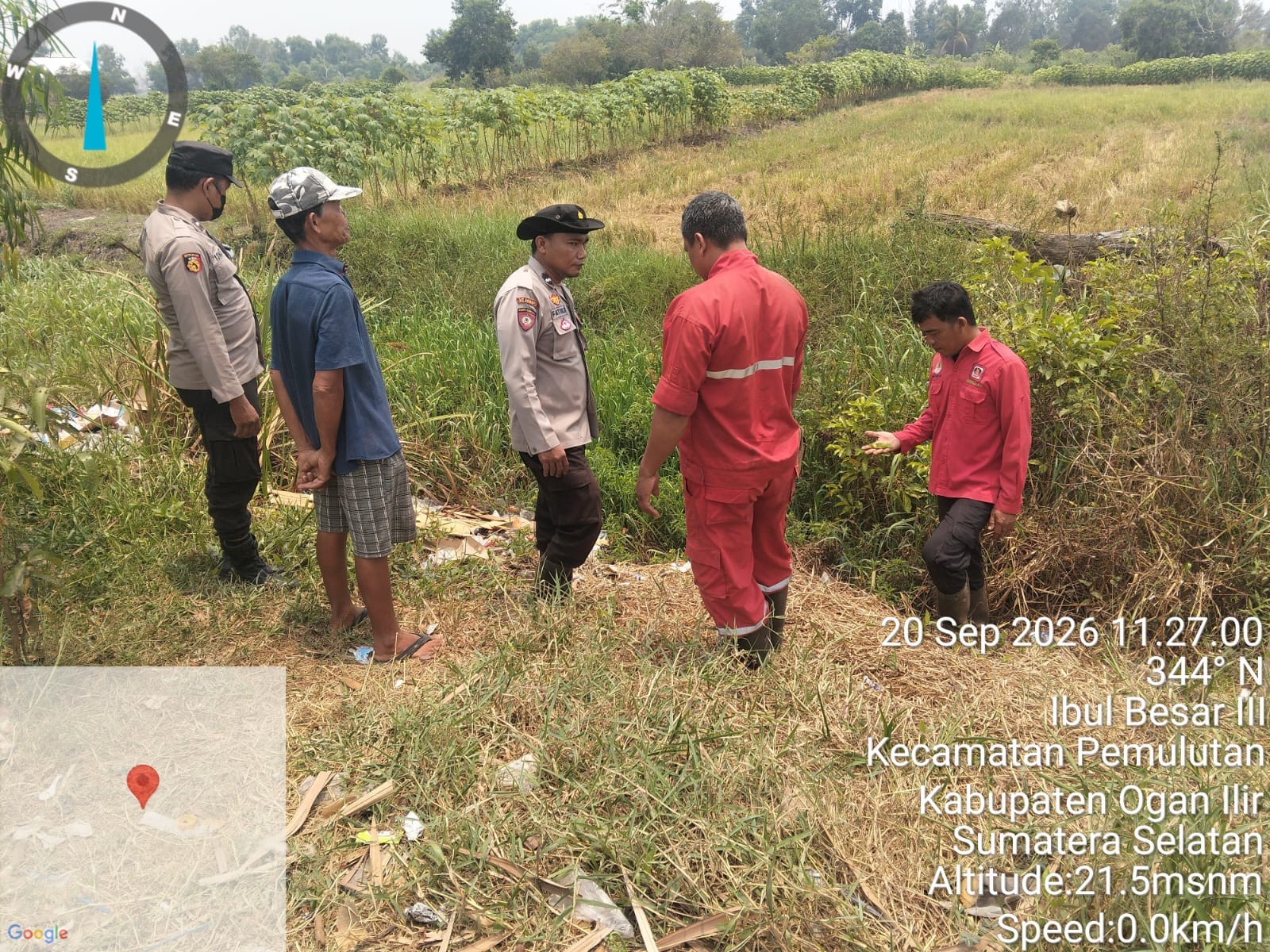 *Cegah Karhutla, Personel Polres Ogan Ilir Melalui Polsek Pemulutan Bersama 3 Pilar Gencarkan Patroli*