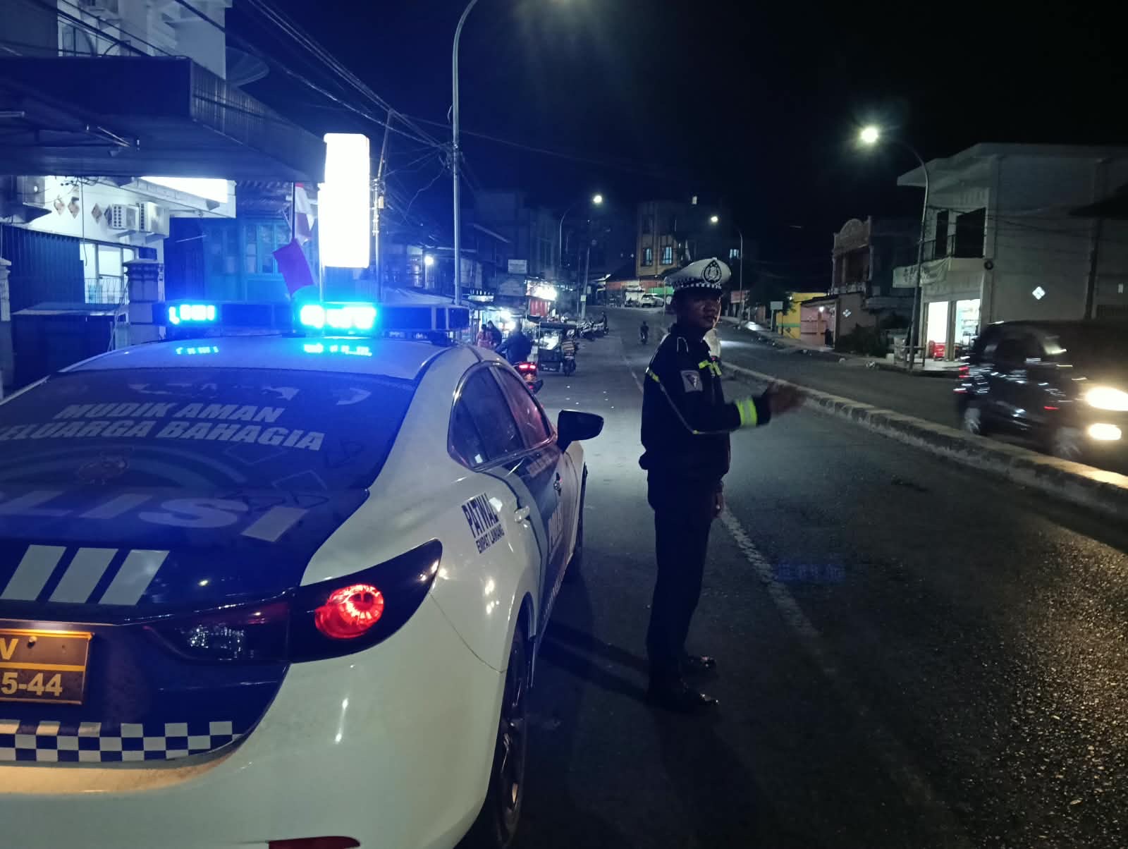 *Jaga Keamanan Malam Hari, Satlantas Polres Empat Lawang Gencarkan Blue Light Patrol*