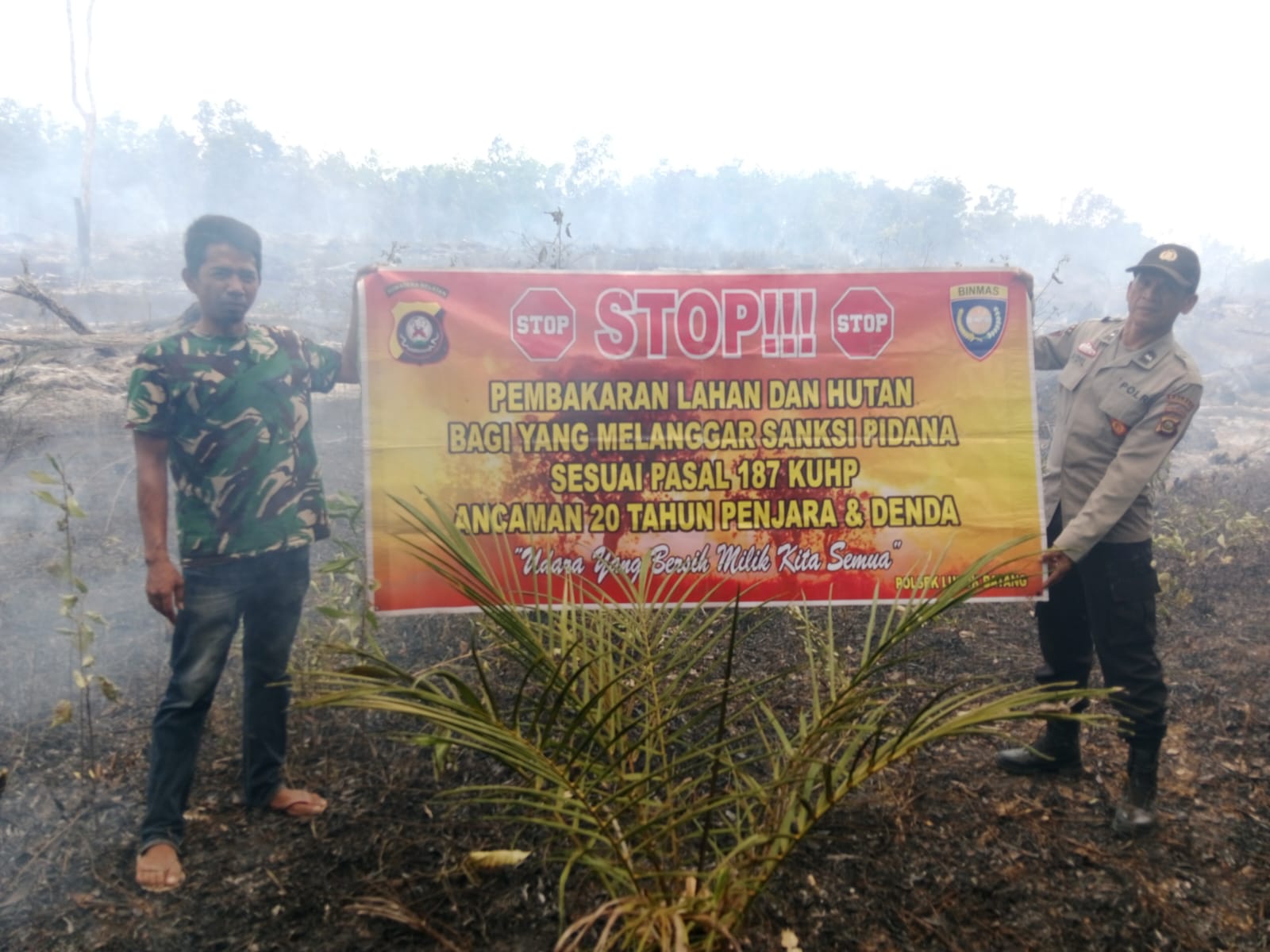 Polsek Lubuk Batang Polres OKU Berikan Pemahaman kepada Warga tentang Ancaman Karhutla