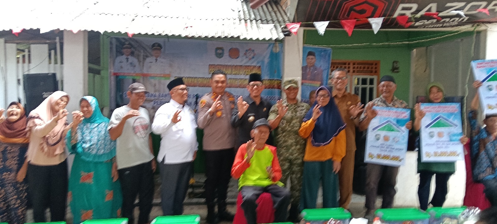 Kapolres OKU Hadiri Peletakan Batu Pertama Rehabilitasi Rumah Tidak Layak Huni