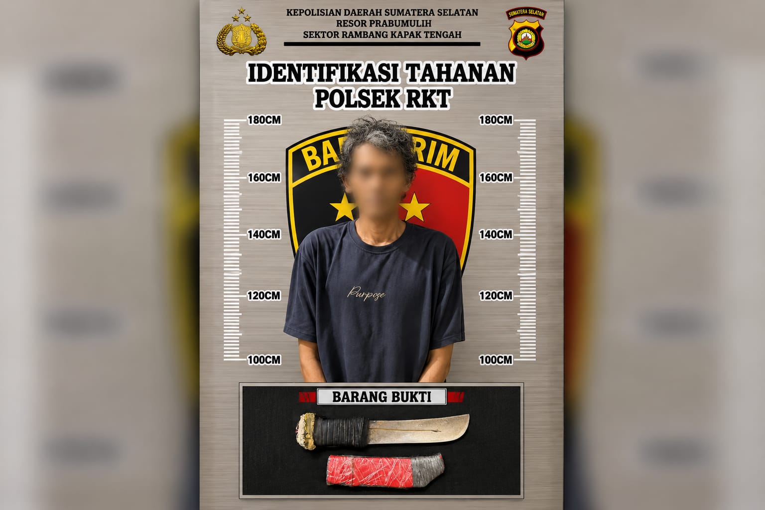 Patroli Hunting, Polsek RKT Amankan Pria yang Kedapatan Membawa Senjata Tajam
