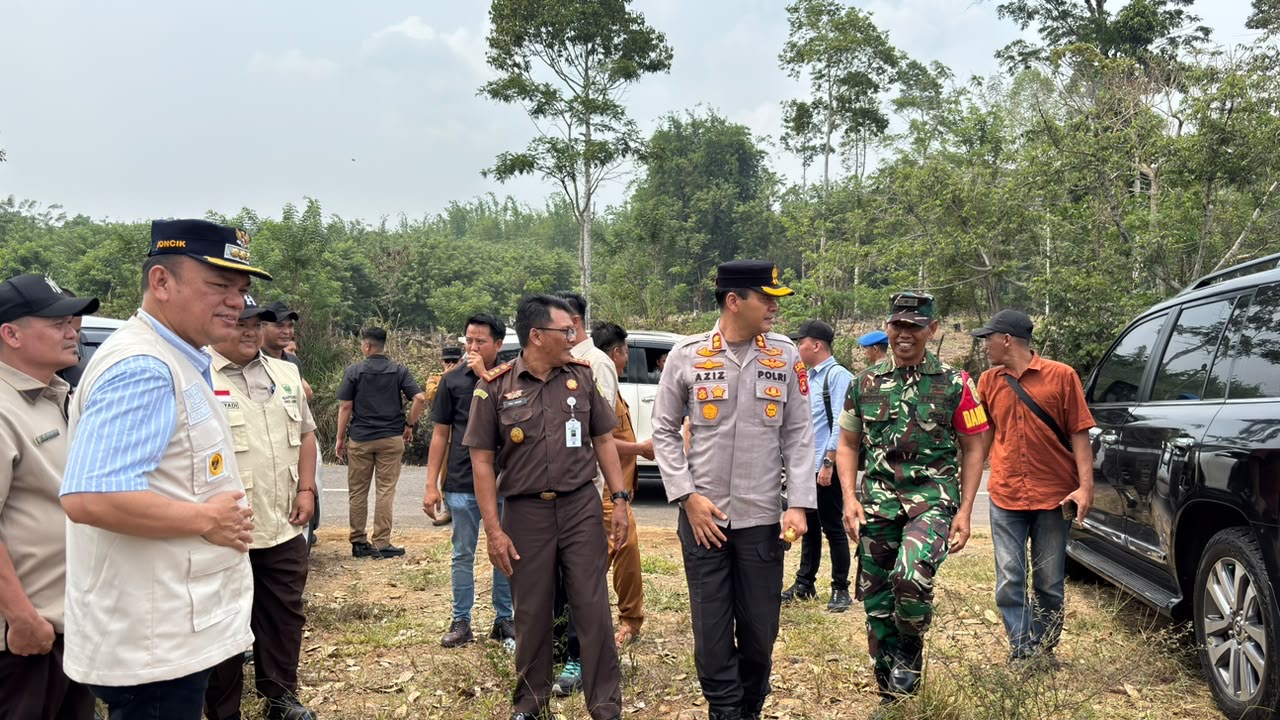 Dampingi Gubernur Sumsel, Kapolres Empat Lawang Hadiri Ground Breaking Jembatan Penghubung Desa Sawah-Sleman Ulu