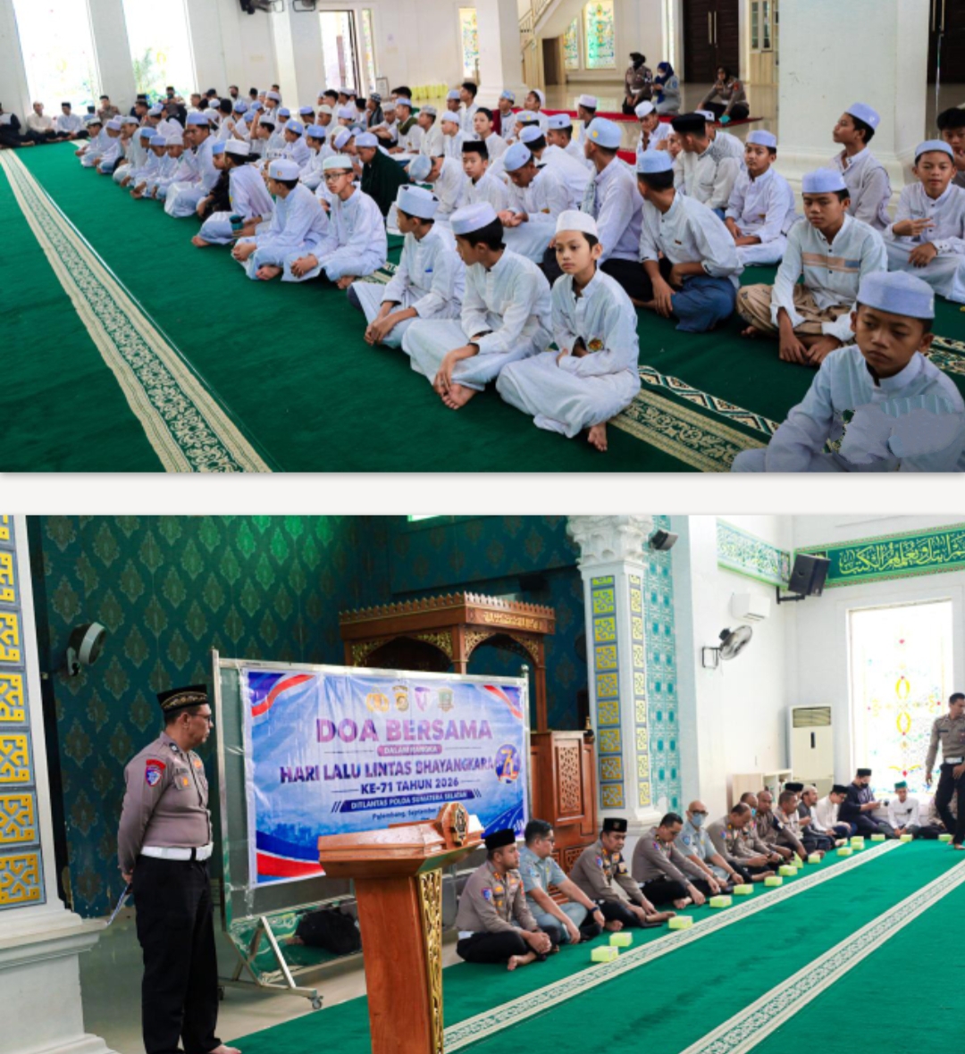 Peringati HUT Lalu Lintas ke-71, Ditlantas Polda Sumsel Gelar Doa Bersama di Ponpes Tahfidz Nurul Qur’an