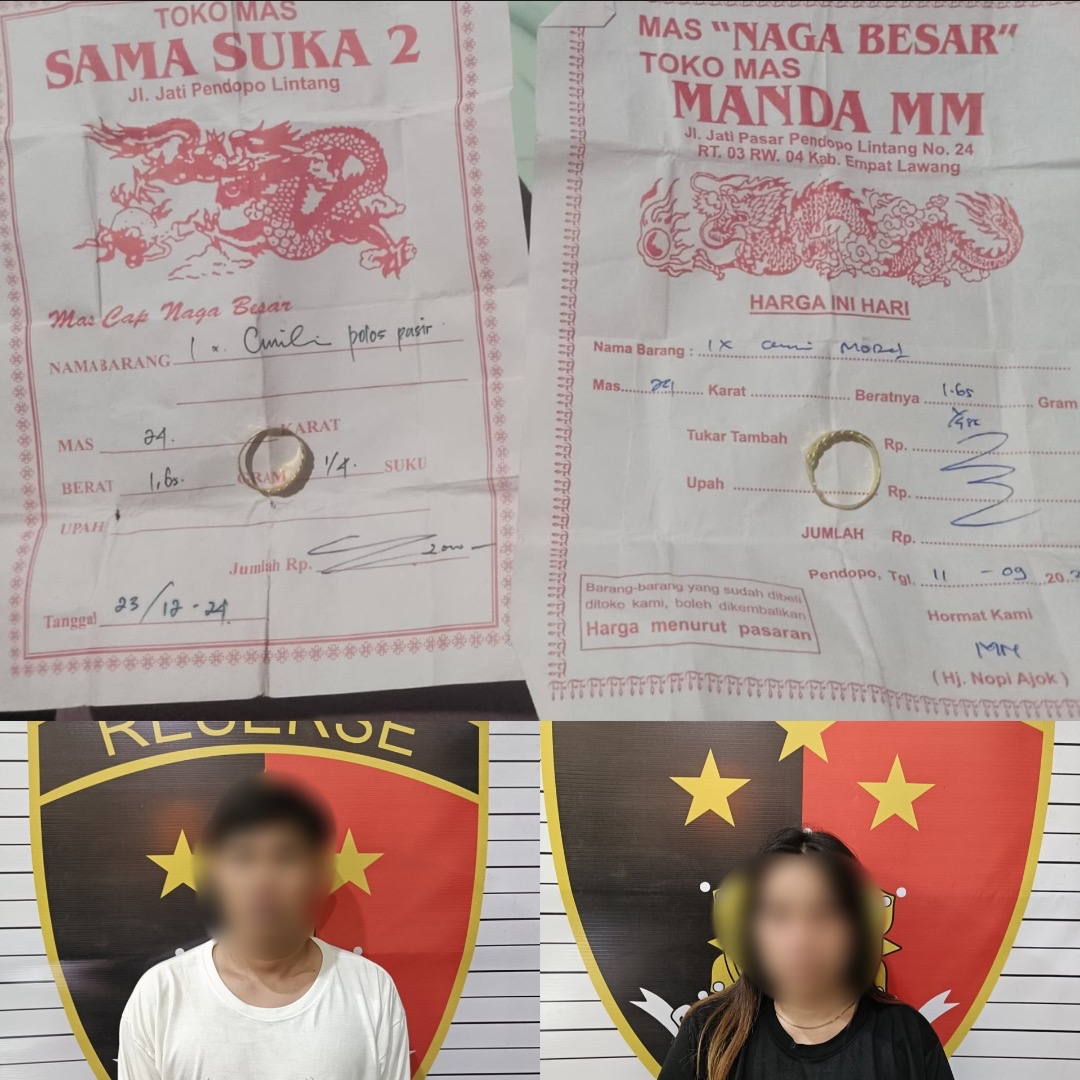 Ops Sikat I Musi 2026, Satreskrim Polres Empat Lawang Ungkap Curat Emas dan Amankan Sepasang Pelaku