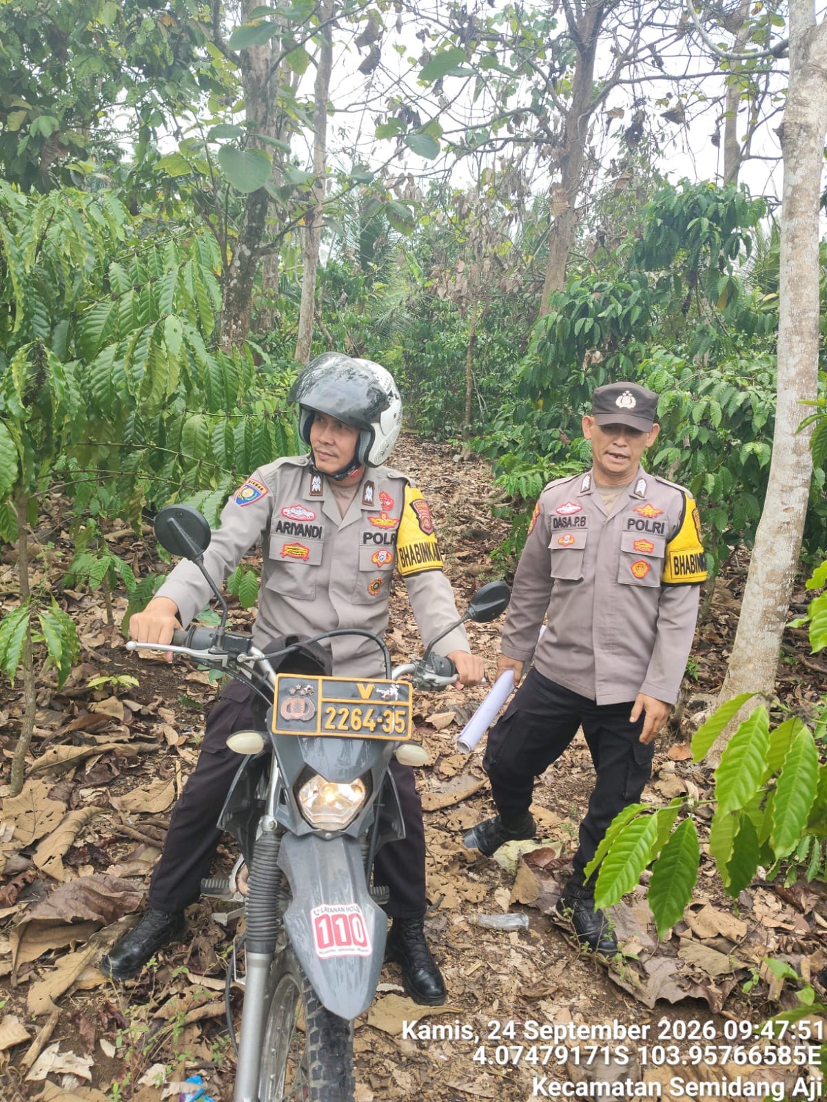 Polsek Semidang Aji Gencarkan Pencegahan Karhutla, Patroli hingga Mitigasi Lancang Kuning