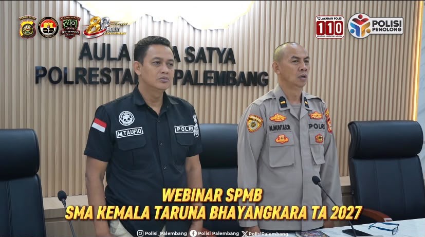 Polrestabes Palembang Ikuti Webinar SPMB SMA Kemala Taruna Bhayangkara TA 2027