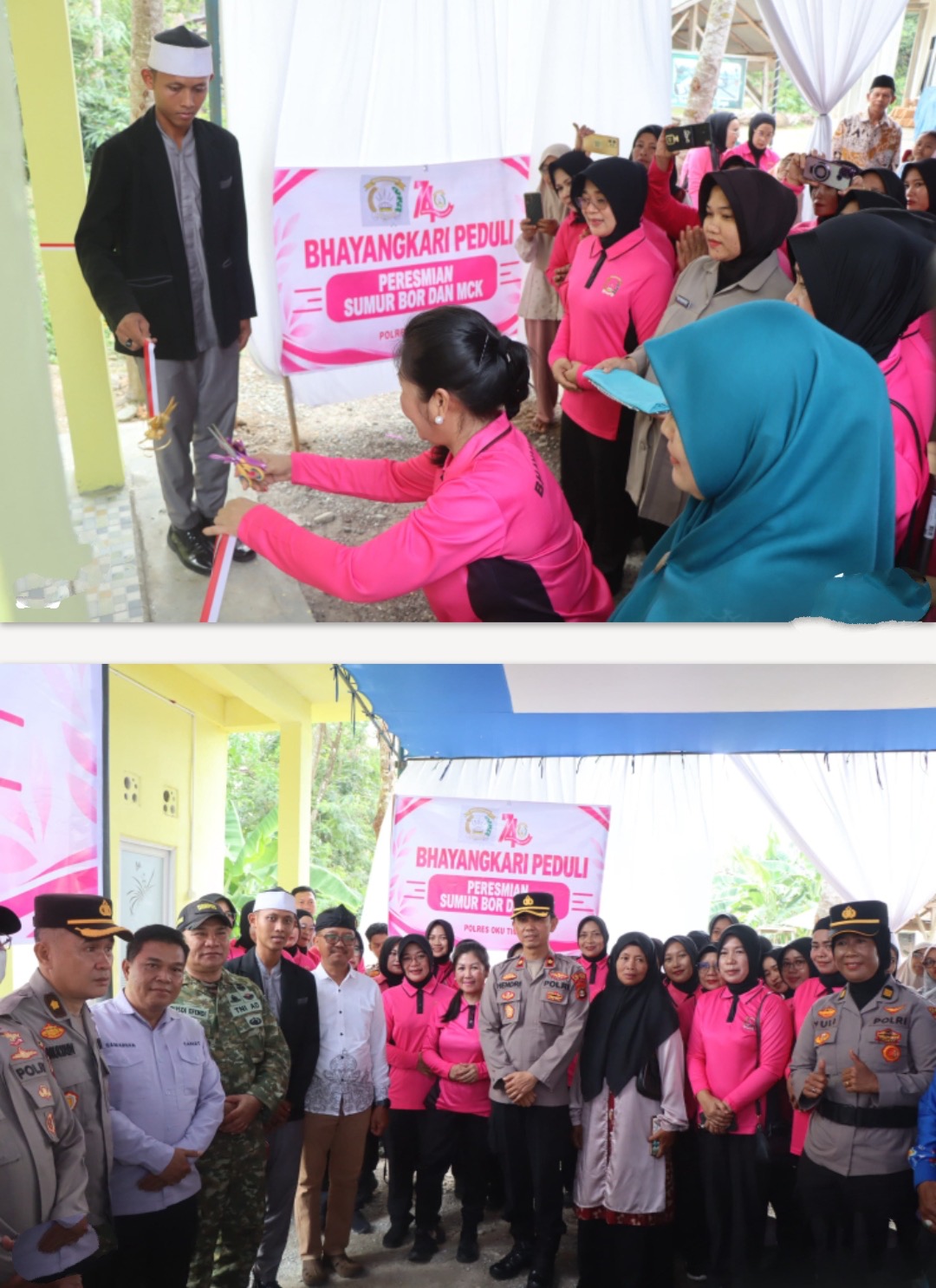 Bhayangkari OKU Timur Hadir di Tengah Masyarakat, Resmikan Sumur Bor dan MCK di Berasan Mulya
