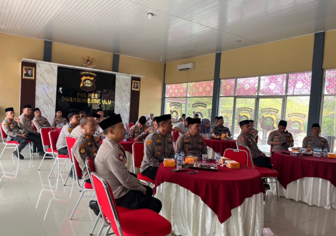 Polres OKU Ngaji Kebangsaan Bareng Kapolri dan Gus Baha, Personel Ikuti Tausiah Secara Daring