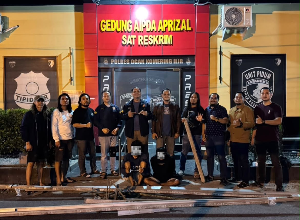 Polres OKI Ungkap Pencurian Rangka Baja di Gedung NU Kayuagung