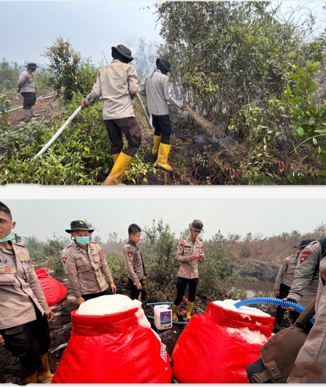 Teknologi Drone dan X-Fire Dikerahkan, Polda Sumsel Percepat Penanganan Karhutla di Lahan Gambut OKI