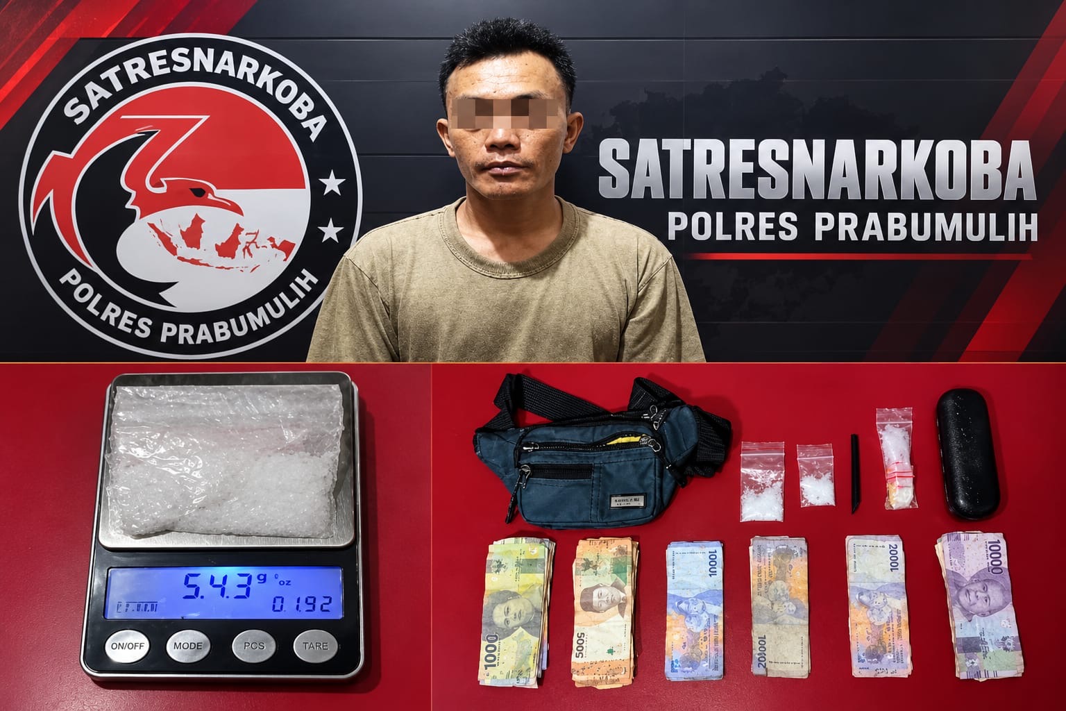 Polres Prabumulih Amankan Terduga Pengedar, Sabu 5,43 Gram Berhasil Disita