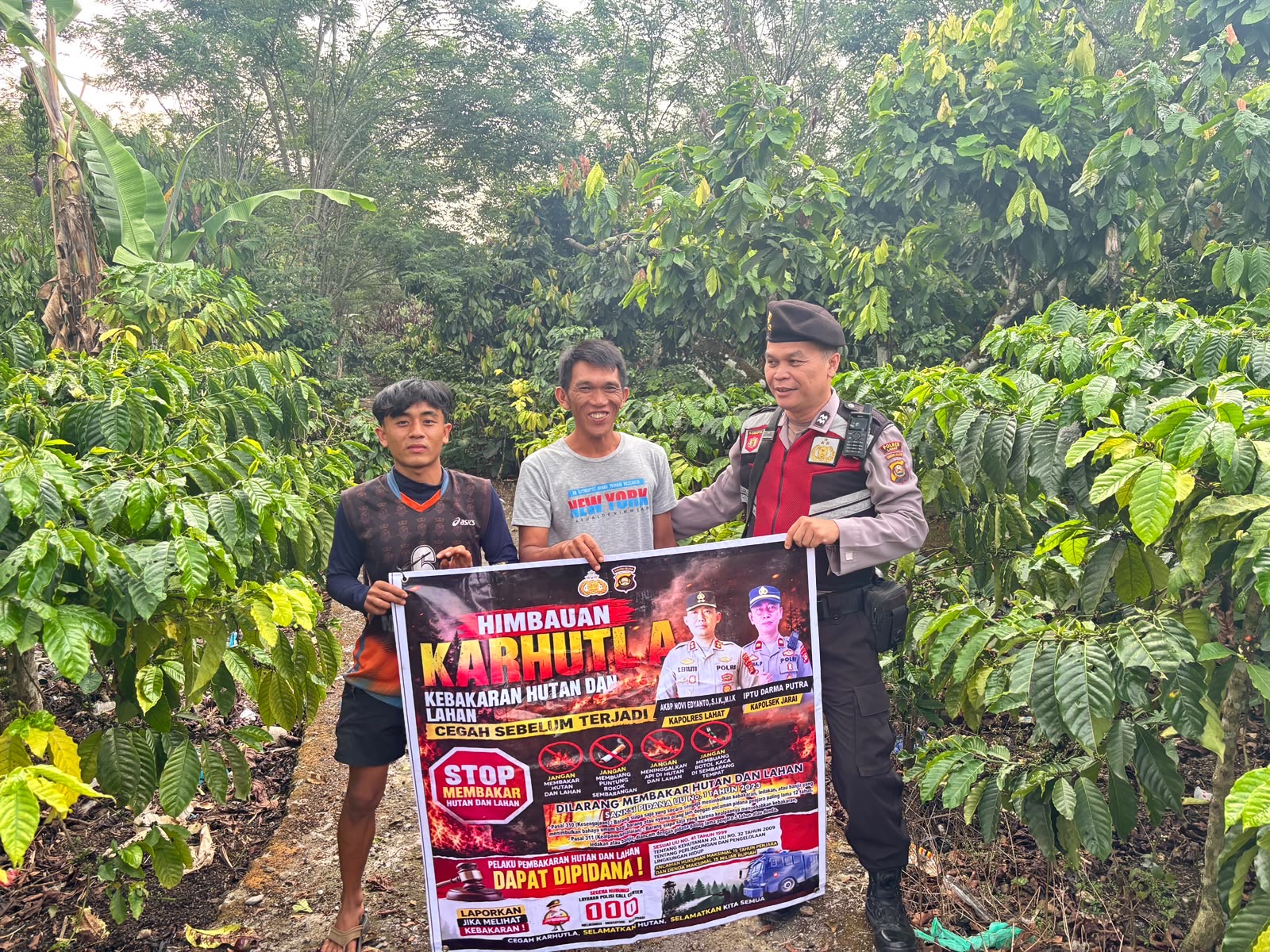 Polsek Jarai Perkuat Patroli Pencegahan Karhutla di Desa Muara Jauh