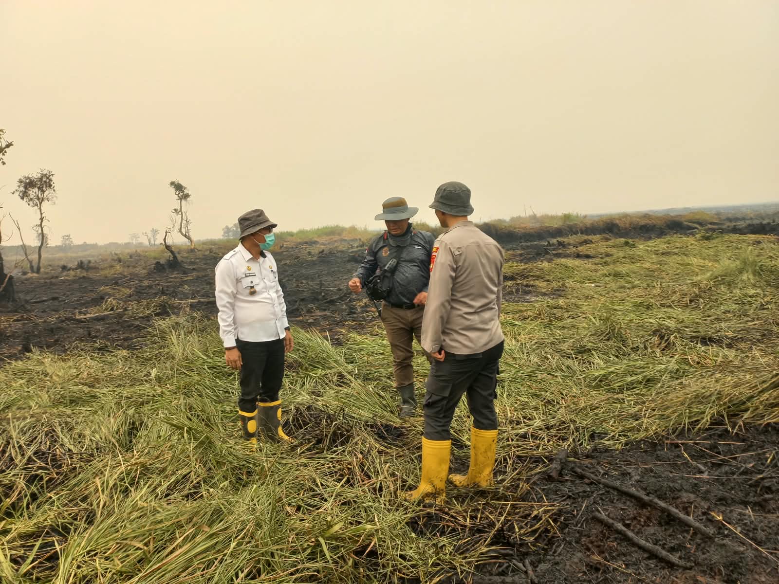 Sasar Lahan Rawan, Polsek Pampangan Gencarkan Pencegahan Karhutla di Kandis