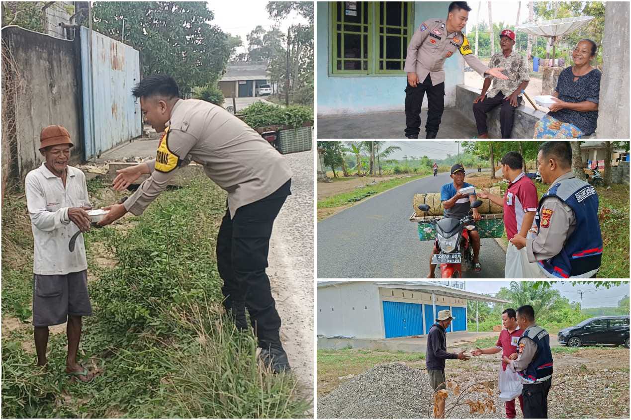 Jumat Berbagi, Polsek Madang Suku I Salurkan Paket Makanan kepada Warga
