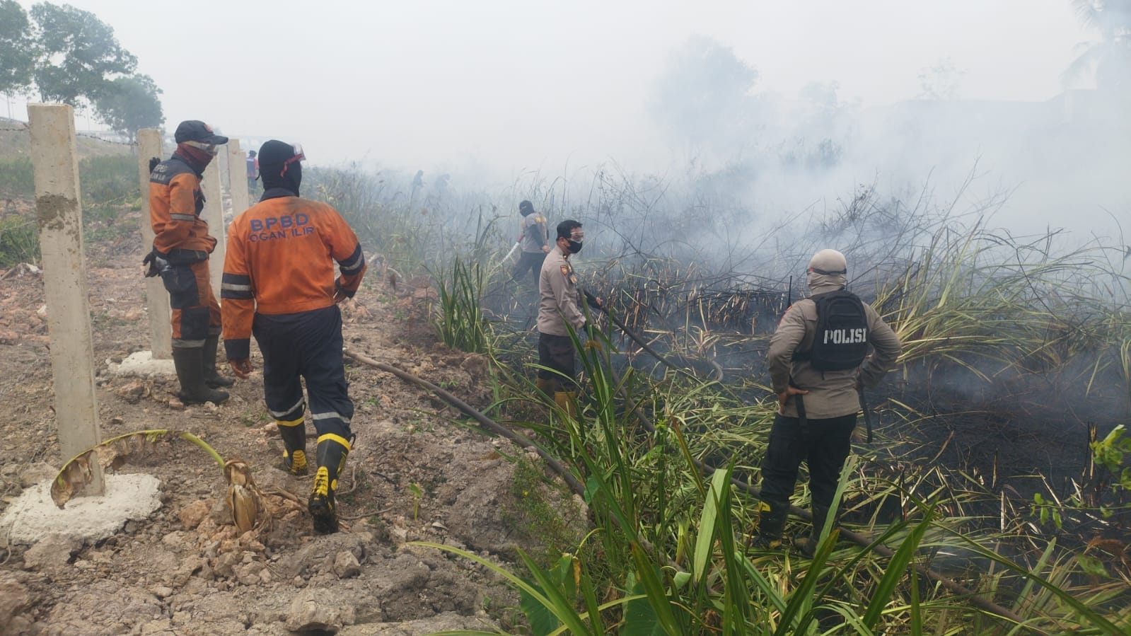 Sinergi Lintas Sektoral, Tim Gabungan Berhasil Padamkan 2 Hektar Lahan Terbakar di Desa Ibul Besar 1