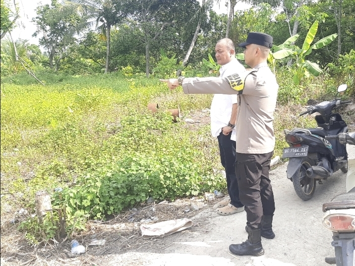 Dukung Ketahanan Pangan Nasional, Polsek Indralaya Ogan ilir Monitoring Lahan Jagung Pipil di Tanjung Sejaro