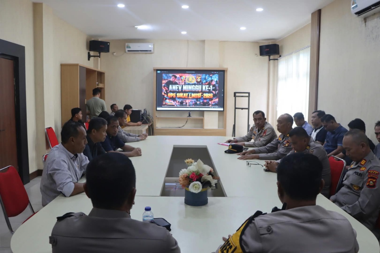 Polres OKU Gelar Anev Minggu Pertama Operasi Sikat Musi 2026