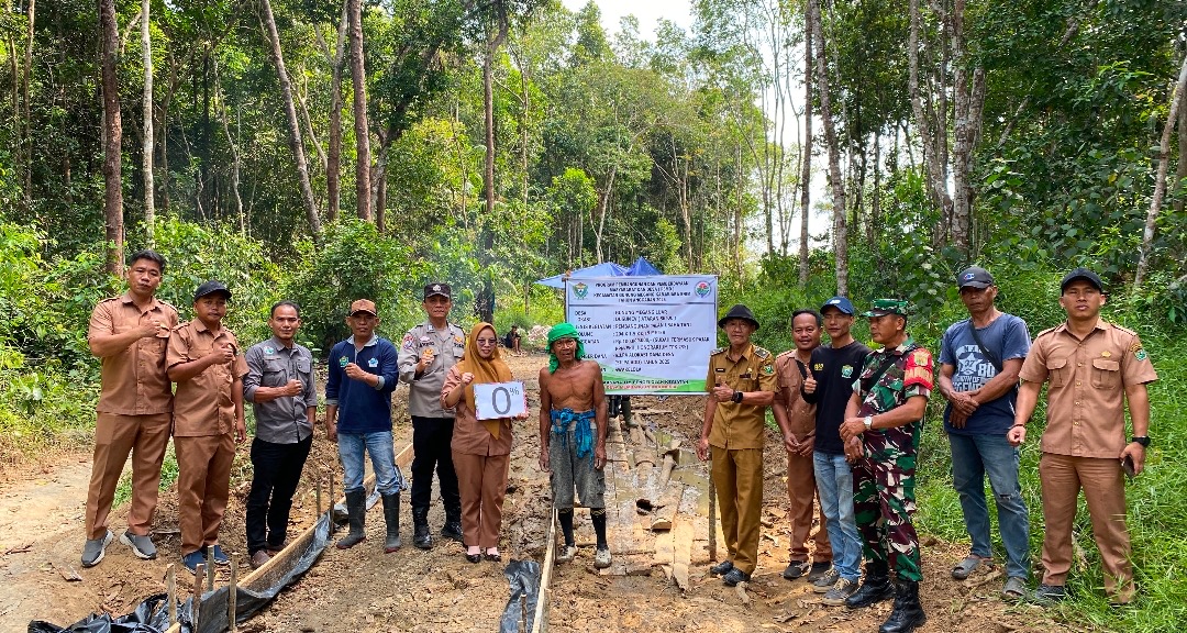 Polsek Gunung Megang Kawal Titik Nol Pembangunan Desa, Wujudkan Transparansi Dana Desa