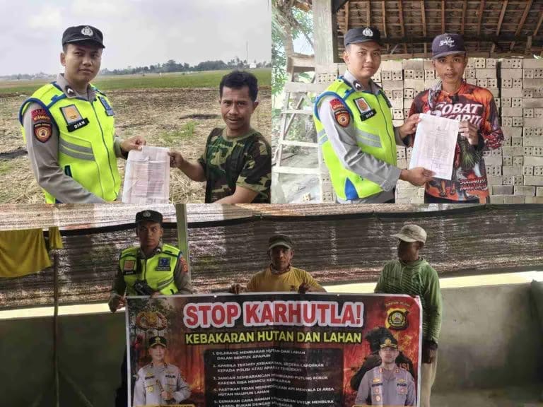 Polsek Belitang I Gencarkan Mitigasi Karhutla, Polisi Sosialisasikan Larangan Pembakaran Lahan