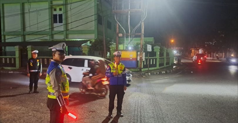 Blue Light Patrol Satlantas Polres OKU Ciptakan Kamseltibcarlantas di Sejumlah Titik Baturaja