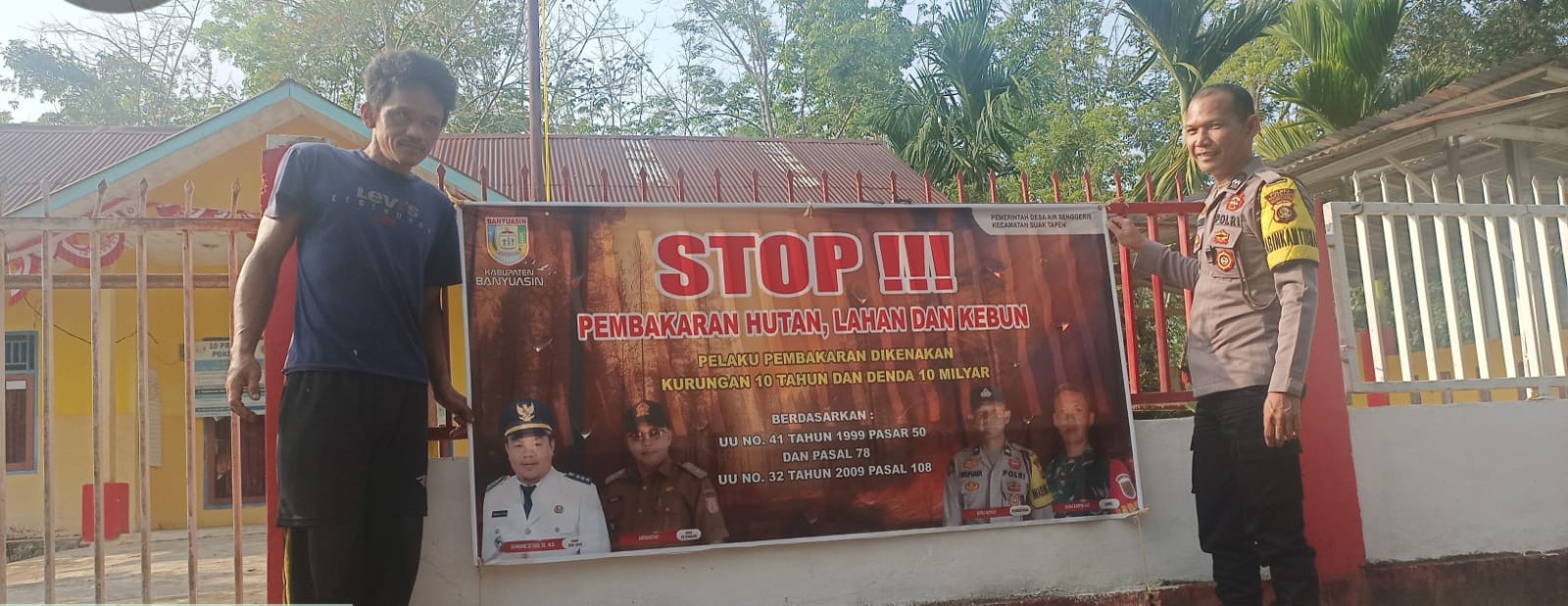 Cegah Karhutla di Musim Kemarau, Bhabinkamtibmas Betung Edukasi Warga Talang Ipuh