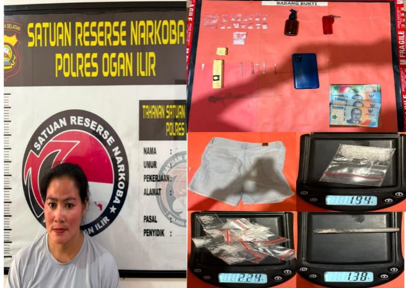 Putus Mata Rantai Peredaran Narkoba, Polres Ogan Ilir Amankan Pengedar dan Sita Sabu Siap Edar