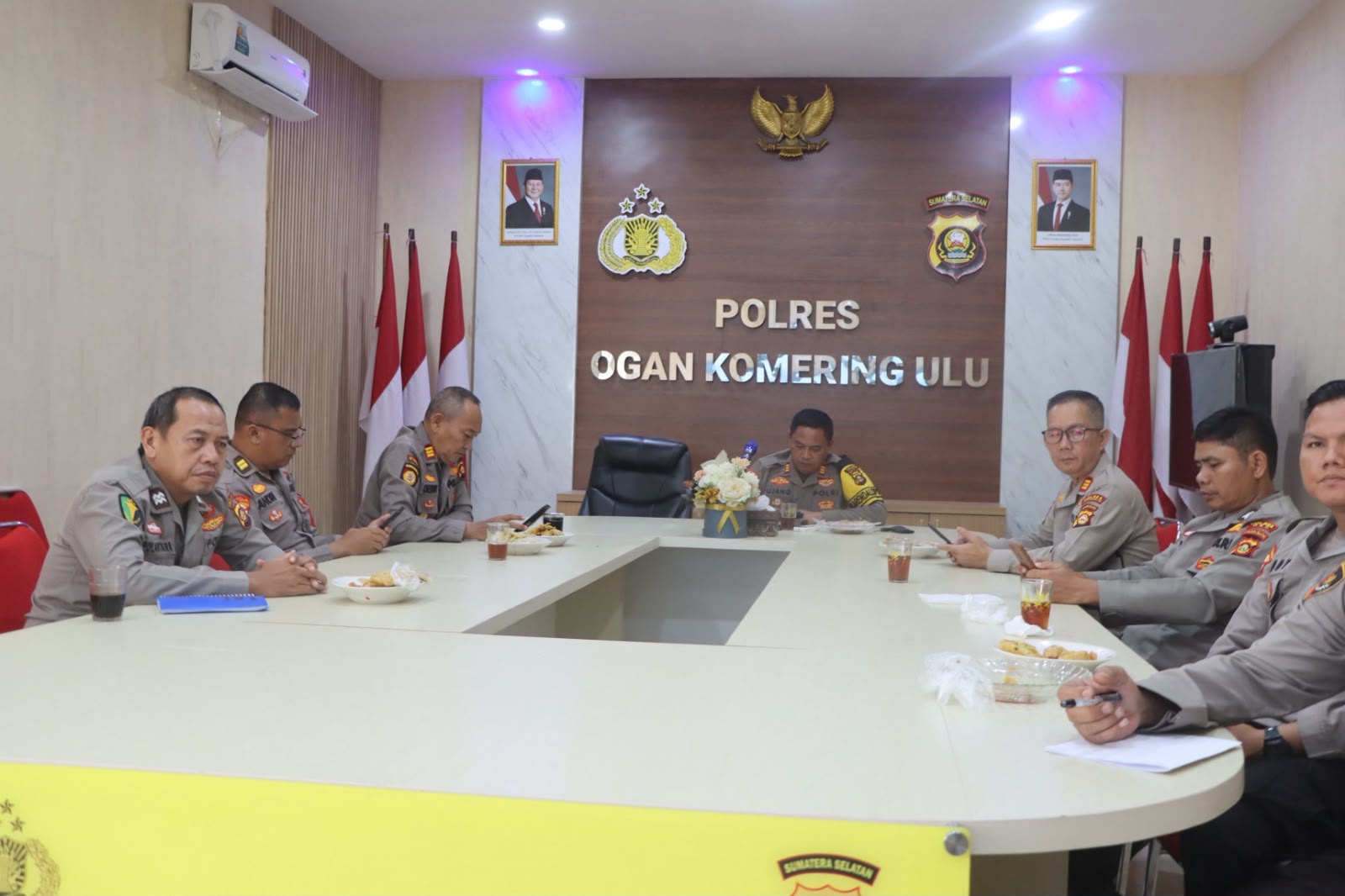Polres OKU Ikuti Zoom Meeting Anev Hari Ke-XIII Operasi Sikat I Musi 2026