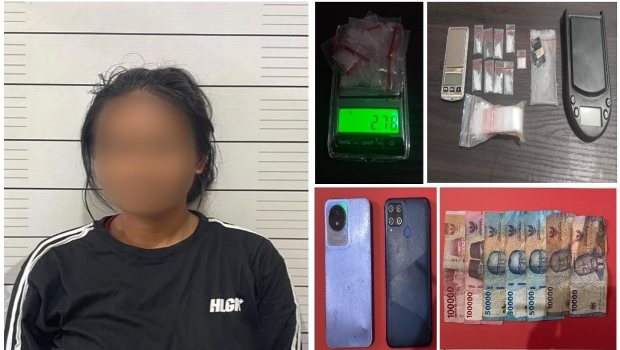 Satres Narkoba Polres Lahat Amankan Perempuan Diduga Pengedar Sabu di Kikim Tengah