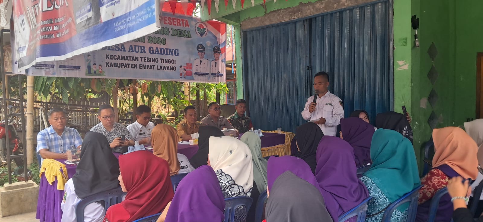 Musdes Aur Gading Bahas Pembangunan 2027, Polsek Tebing Tinggi Sosialisasikan Pencegahan Karhutla
