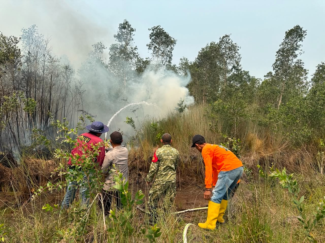 Cegah Kebakaran Lahan, Polsek Cengal Dua Kali Patroli di Wilayah Rawan