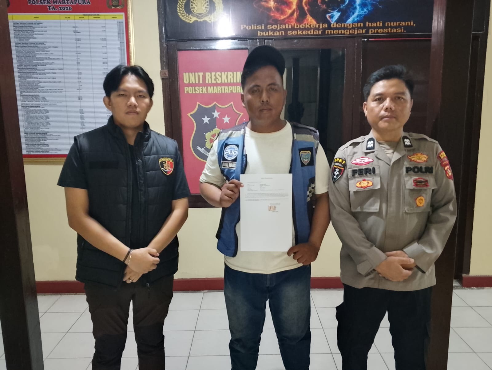 Ops Sikat Musi I, Polsek Martapura Tertibkan Dugaan Pungli Parkir di Taman Tugu Tani