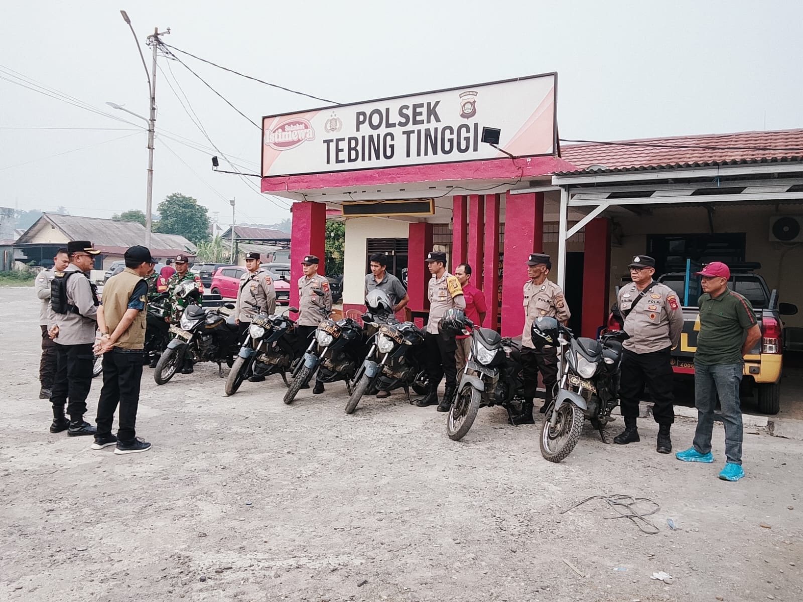 Polsek Tebing Tinggi Polres Empat Lawang Bersama Koramil dan Forkopimcam Gelar Patroli Gabungan Mitigasi Karhutla